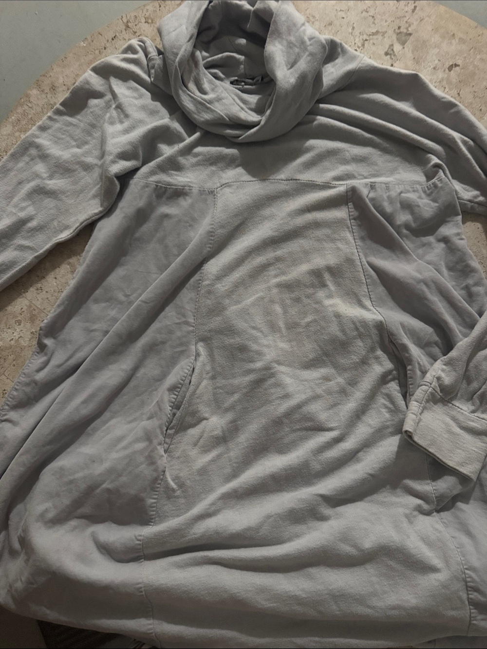 Light Gray Cowl Neck Women’s Dress